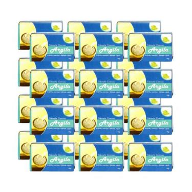 Imagem de Kit 24 Sabonete Natural Argila 90g Aroeira Cosmética - Limpeza Facial,