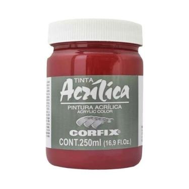 Imagem de Tinta Acrilica P/ Tela 250ml Corfix G2 059 Carmim