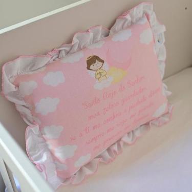 Imagem de Travesseiro bebe anjinho da guarda incomfral cor: rosa, ROSA