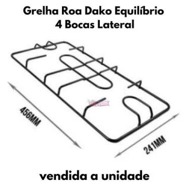 Imagem de Trempe grade grelha roa dako equilibrio 4 bocas lateral unid - NoBrand
