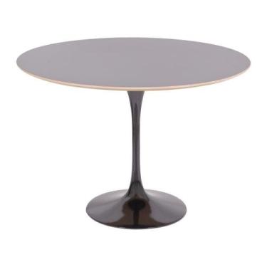 Imagem de Mesa Saarinen Redonda Fórmica Preta 137cm - Base Preta - MGSAARINEN