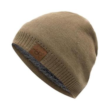 Imagem de Gorro De Inverno Unissex Tricotado Em Cor Sólida, Capuz Quente Para Es