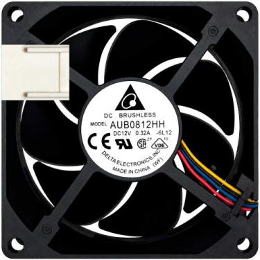 Imagem de Cooler AUB0812HH 12V 0.32A 3.84W 4 Fios 4P 80X80X25MM B3 - Delta Elect