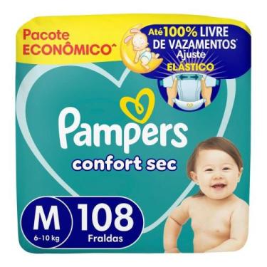 Imagem de Fralda Descartável Pampers Confort Sec M 108 Unidades