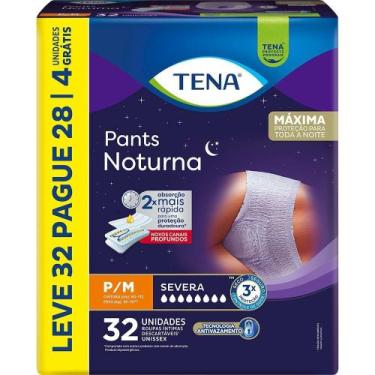 Imagem de Roupa Íntima Descartável Noturna P/M Tena Pants 32 Unidades