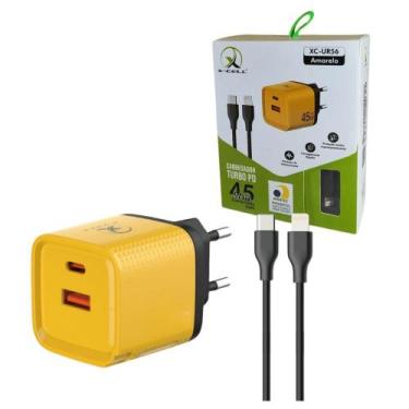 Imagem de Carregador Turbo PD 45W GaN USB C para Iphone Lighting XC-UR56 - X-Cel