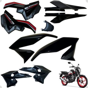 Imagem de Asa (Aba) Tanque Cg Tiitan 160 Modelo 2022 / 2024 + Tampa Lateral Rabe