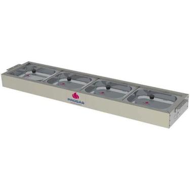 Imagem de Self service buffet frio mesa 4 cubas prbf-40 - progas - PROGAS INDUST