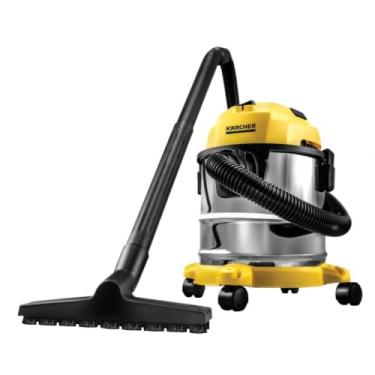 Imagem de Kärcher Aspirador WDL 1s 3 em 1 - Aspira Pó e Água + Função Soprador com Alcance de 7,5 metros. Potência de 1700W - Tanque Inox
