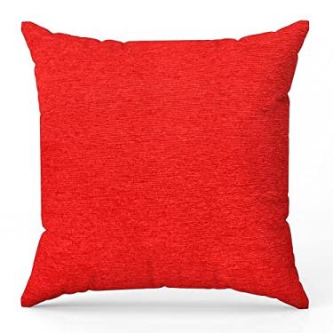 Imagem de Capa de almofada Jacquard liso vermelho 45 x 45