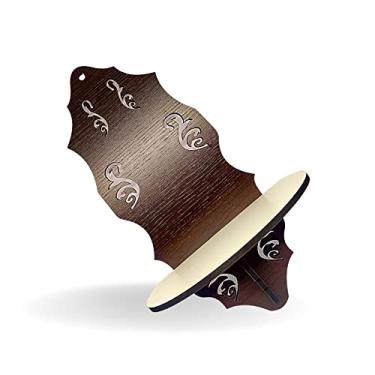 Imagem de Genérico Oratório Suporte Altar Base para Imagens de Parede de Madeira MDF 35cm - Santos até 22cm - Marrom