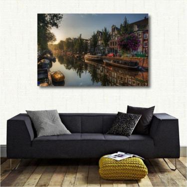 Imagem de Quadro Decorativo Amsterdã - Paisagem Romântica - Tela em Te