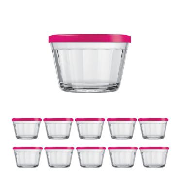 Imagem de Kit Pote Copo Americano C/Tampa Cor Sortida 150ml Nadir 10Un