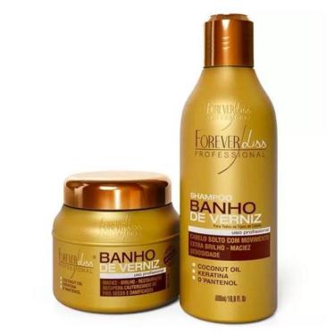 Imagem de Kit Forever Liss Banho De Verniz Sh 300 Ml + Masc 200 Gr