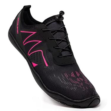 Imagem de Sapatilha Hibrida Neopreme Aquática Esportes Náuticos Mergulhos Natação Bike (40, PretoPink)