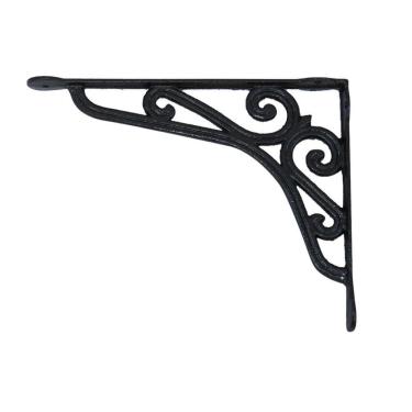 Imagem de Cantoneira Preta Suporte de Parede Mão Francesa 25x20cm