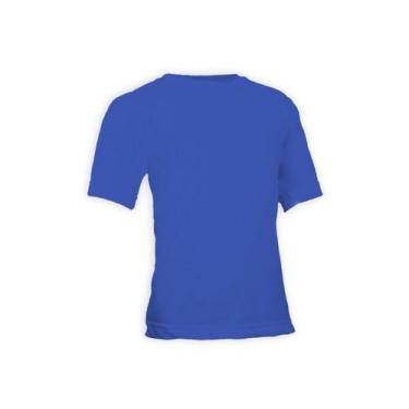 Imagem de Camiseta Lisa Algodão Colorida Juvenil Azul Royal - Del France
