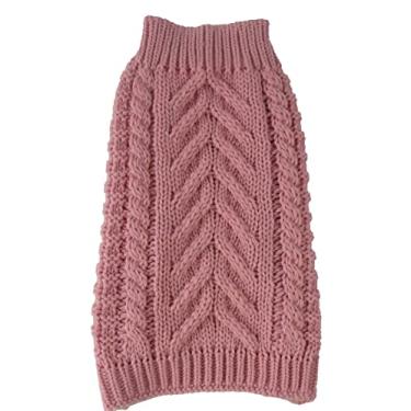 Imagem de Suéter de cachorro de tricô rodado com cabo pesado para animais de estimação Life