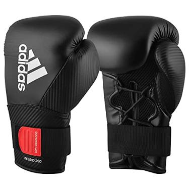 Imagem de adidas Hybrid 250 Elite Boxing Training Gloves - for Boxing, Kickboxing, MMA, Bag, Training & Fitness - Boxing Gloves for Men, Women & Kids - Weight 8, 10, 12, 14, 16 Oz (14oz, Black)