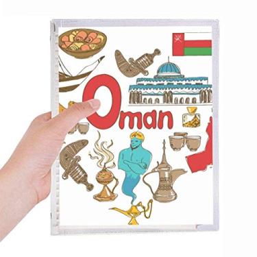 Imagem de Caderno de papelaria com bandeira nacional de Omã Love Heart Landscap com folhas soltas recarregáveis