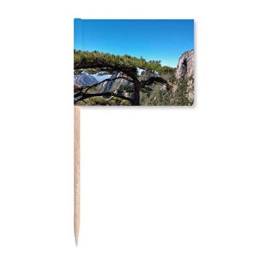 Imagem de Pinheiro Moutain Art Deco presente moda palito bandeiras marcadoras decoração de festa