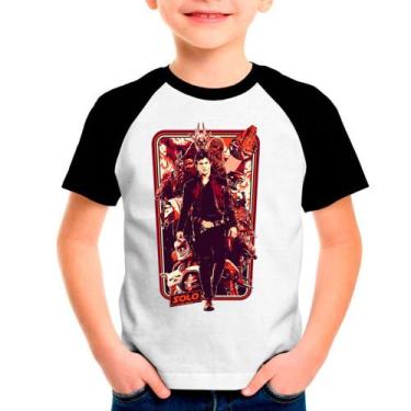 Imagem de Camiseta Raglan Infantil Star Wars Hans Solo - Design Camisetas