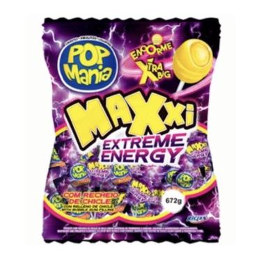 Imagem de Pirulito Chicle Pop Mania Maxxi Energy 672g