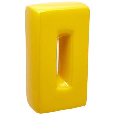Imagem de Letra O Decorativa Ceramicas Pegorin Amarelo