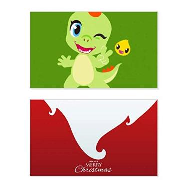 Imagem de Dinosaur Kingdom Love You Holiday Holiday Merry Christmas Cartões de parabéns Mensagem de Natal