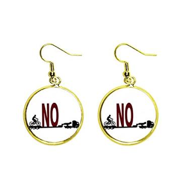 Imagem de Brinco feminino Bicycle Denies de transporte de carga com pingente dourado