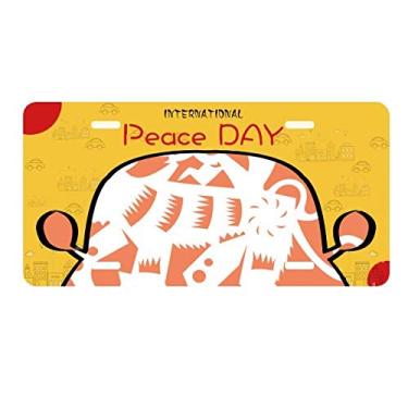 Imagem de DIYthinker Ano do macaco Animal China Zodíaco Placa de carro Decoração Dia da Paz