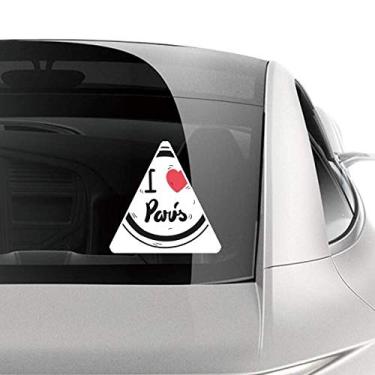 Imagem de DIYthinker Adesivo de carro com estampa de palavras I Love Paris