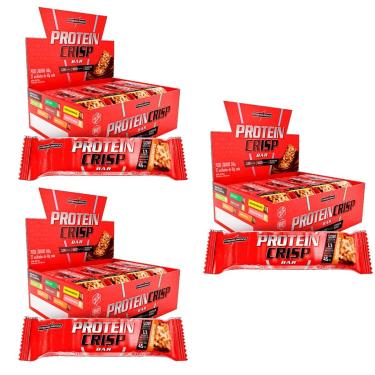Imagem de Kit 3 Protein Crisp Bar - 12 Unidades 45g Peanut Butter - IntegralMédica