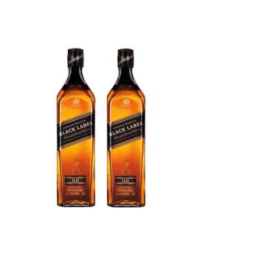 Imagem de Kit Whisky Johnnie Walker Black Label Blended 1L 2 Unidades