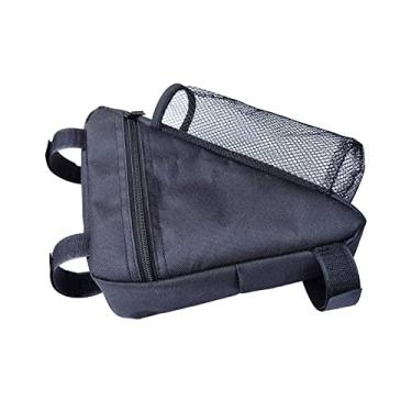 Imagem de Bolsa de armazenamento de bicicleta Bolsa de armação de bicicleta com bolso para garrafa de água Bolsa de armação de frontal Bolsa de equitação