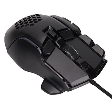 Imagem de Mouse para Jogos, Mouse Ergonômico para Computador 12800DPI Com 6 Níveis Ajustáveis DPI e 13 Efeitos RGB, Mouse Portátil Com Fio USB para PC Gamer