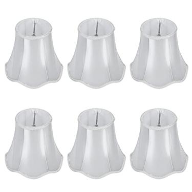 Imagem de Abajures De Candelabro Branco, Abajur Pequeno Conjunto De 6 Pequenas Capas De Luz Para Capa De Abajur De Parede De Estilo Europeu Moderno Clipe De Abajur De Tecido Na Lâmpada De Candelabro