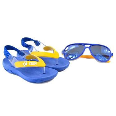 Imagem de Chinelo Infantil Masculino Klin Com Óculos Azul - 4421200