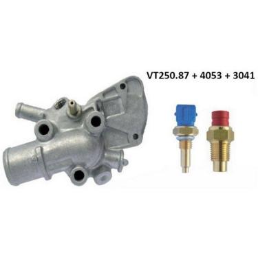 Imagem de Kit Válvula Termostática + Plug Temperatura Palio Siena Strada Working Sem Ar Condicionado - MTEK20011