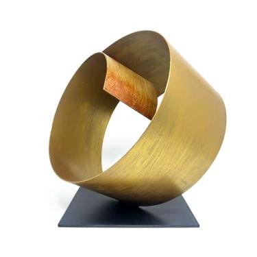 Imagem de Escultura Metálica Espiral G - Dourada