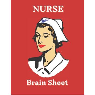 Imagem de Caderno de folhas cerebrais de enfermeira: diário de relatório de avaliação de enfermeira: folha de registro de sinais vitais do paciente, caderno de profissionais, médico e saúde...