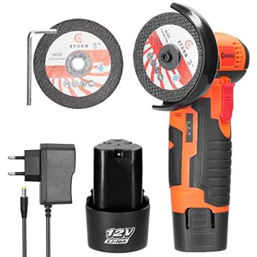 Imagem de Domary 19500rpm ferramenta de moagem elétrica multifuncional mini moedor cortador portátil para corte polimento telha cerâmica pedra aço Plugue UE 2pcs baterias