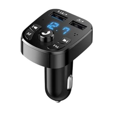 Imagem de Carro MP3 Player Carregador Rápido USB Duplo, Receptor Bluetooth FM, Compatível 5.0, Transmissor USB, Plugue Flash Drive, Kit Automotivo