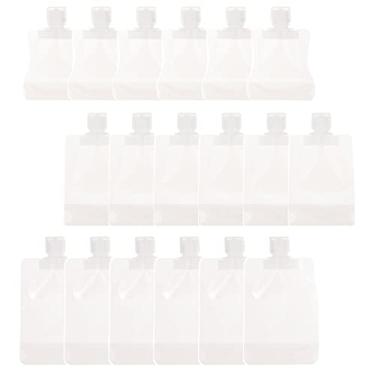 Imagem de Adorainbow 30 pçs saco de loção sub sacos de apertar recarregáveis frascos de higiene pessoal de viagem saco de apertar vazio fluido de viagem, Conforme mostrado., 15.5x9cm