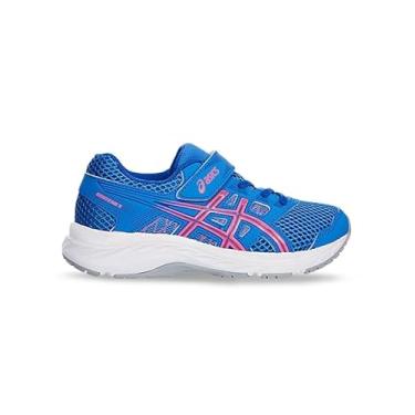 Imagem de ASICS Tênis de corrida infantil Contend 5, Costa Azul/Rosa Choque 402, 10 Toddler