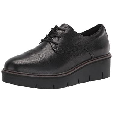 Imagem de Clarks Sapato Oxford Masculino Airabell Tye, Couro preto, 7.5 Narrow