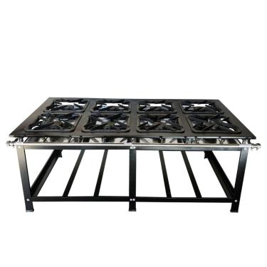 Imagem de Fogão Industrial Gold 8 Bocas Alta Pressão Perfil 10 Cefaz