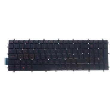Imagem de Impressões vermelhas de teclado espanhol latino, substituição de teclado retroiluminado compatível com Dell G3(3779), G3(3590), G3(3579), G5(5587), G5(5590), G7(7588), G7 (7590), G7(7790), sem acabamento de teclado