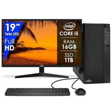 Imagem de Computador Completo Intel Core i5 16GB SSD 1TB Monitor 19" 4 Núcleos Super Turbo Pc Hdmi Teclado e Mouse Strong Tech