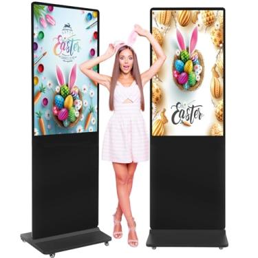 Imagem de SIOXCFZ Totem Android de 124.5 cm LCD para piso, telas de sinalização digital, reprodut...